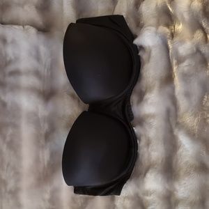 Victoria's Secret black strapless bra